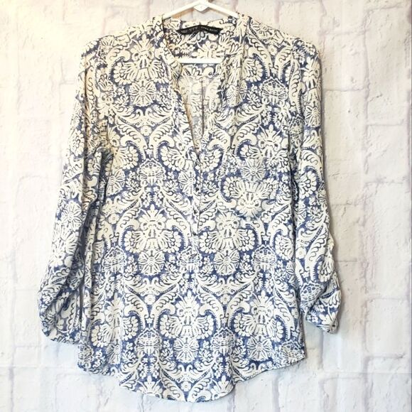 ZARA V-neck Lightweight Blouse Small - Picture 1 of 6